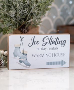 Picture of Ice Skating Rentals Block Sign