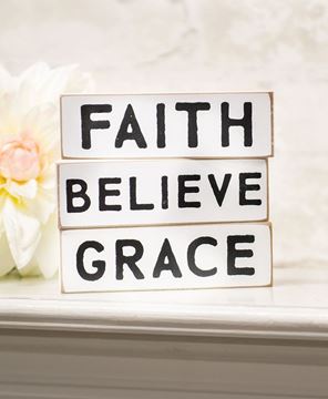 Picture of Faith, Grace, Believe Skinny Block, 3 Asstd.
