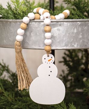 Picture of Smiling Snowman Beaded Garland