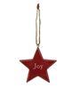 Picture of Red Star Christmas Words Ornament, 4 Asstd.