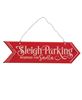 Picture of Reindeer & Sleigh Parking Metal Hanging Sign, 2 Asstd.
