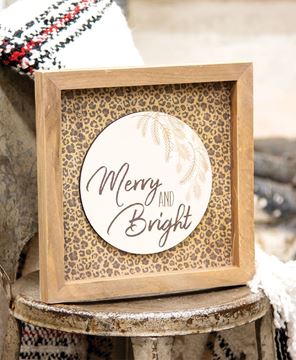 Picture of Merry and Bright Cheetah Print Frame