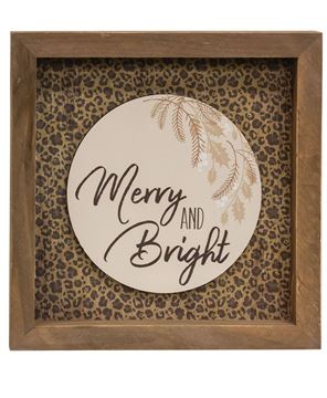 Picture of Merry and Bright Cheetah Print Frame
