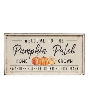 Picture of Welcome To The Pumpkin Patch Metal Frame Sign