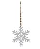 Picture of White Wood Snowflake Beaded Ornament, 4 Asstd.