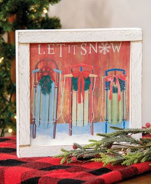 Picture of Let It Snow Sleds Wood Sign