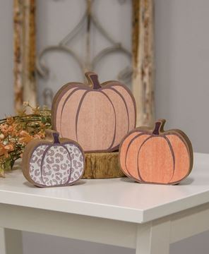 Picture of Watercolor Animal Print Chunky Pumpkins, 3/Set