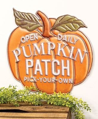 Picture of Pumpkin Patch Open Daily Metal Sign