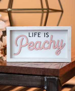 Picture of Life is Peachy Box Sign