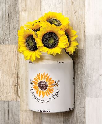 Picture of Welcome to Our Hive Distressed Half Milk Can