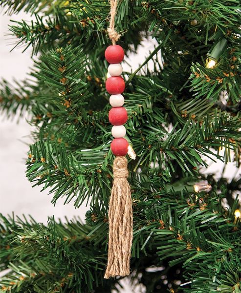 Red Wooden Bead for Christmas Tree Ornaments Wood Bead Garland