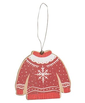Picture of Happy Holidays Wooden Sweater Ornament, 3 Asstd.