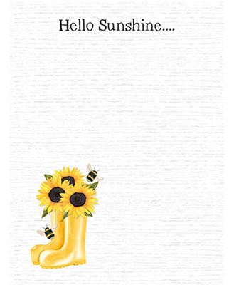 Picture of Hello Sunshine Boots Notepad