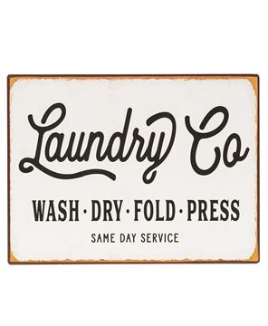 Picture of Laundry Co. Distressed Metal Sign