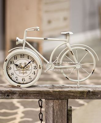 Picture of Farmhouse White Bicycle Clock