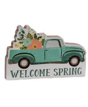 Picture of Welcome Spring Flower Truck Block