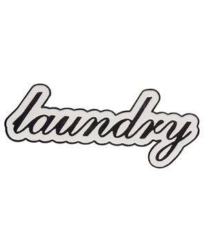 Picture of Laundry Black & White Metal Sign