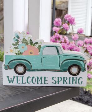 Picture of Welcome Spring Flower Truck Block
