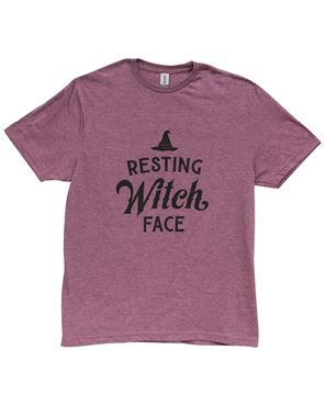 Picture of Resting Witch Face T-Shirt, Heather Maroon XXL