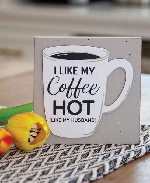 Picture of I Like My Coffee Hot Layered Block