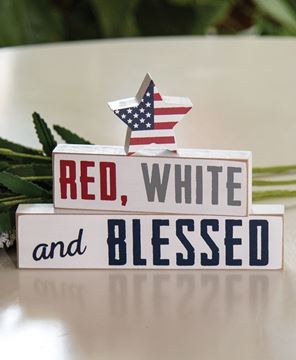 Picture of Red, White and Blessed Blocks, 3/Set