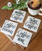 Picture of No Talkee Before Coffee Coasters, 4/Set