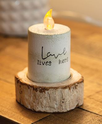 Picture of Resin Birch Pillar Candle Holder