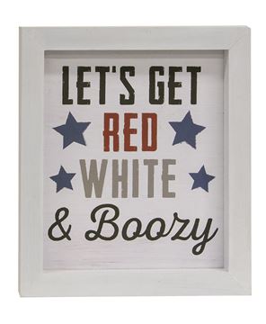 Picture of Red White & Boozy Framed Sign
