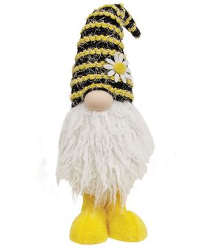 Picture of Fuzzy Bee Striped Standing Gnome