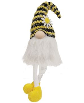 Picture of Fuzzy Bee Striped Dangle Leg Gnome