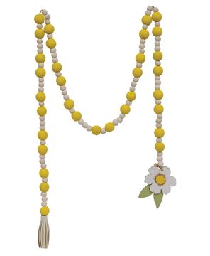 Picture of Yellow & White Bead Garland w/Flower Tag