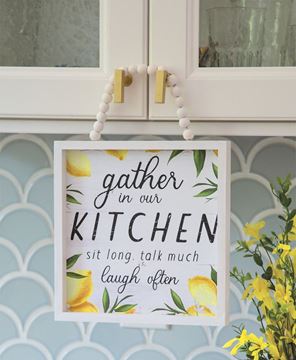 Picture of Gather In Our Kitchen Beaded Framed Sign