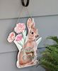 Picture of Happy Easter Floral Bunny Metal Hanging Sign