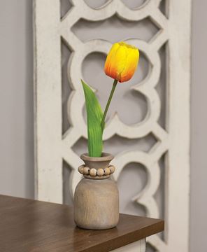 Picture of Beaded Wooden Vase Small