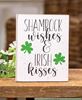 Picture of Shamrock Wishes & Irish Kisses Block Sign