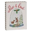 Picture of Snow Globe Gingham Box Sign, 2 Asstd.