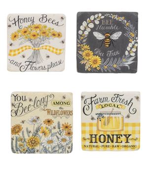 Picture of Farm Fresh Honey Resin Coasters, 4/Set