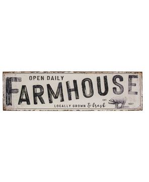 Picture of Open Daily Farmhouse Distressed Metal Sign