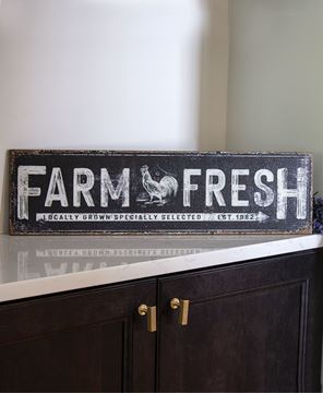 Picture of Farm Fresh Black Distressed Metal Sign