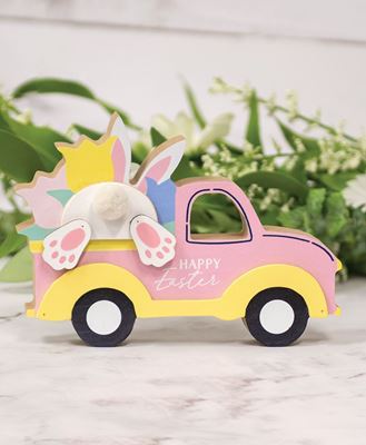 Picture of Mini Happy Easter Bunny Butt Truck Wood Sitter