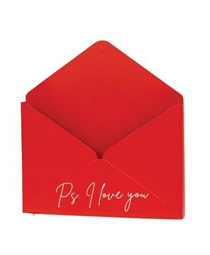 Picture of P.S. I Love You Red Metal Envelope