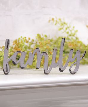 Snow Cut Out Script Sitter Resin Sign 