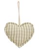 Picture of Love & Stripe Fabric Heart Ornament, 2 Asstd.