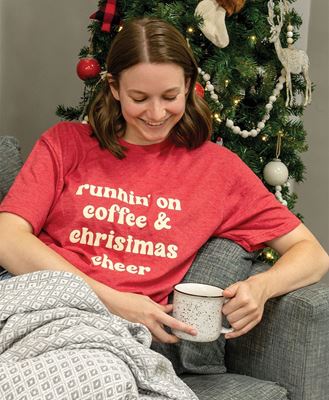 Picture of Runnin' On Coffee & Christmas Cheer, Heather Red