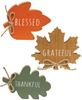 Picture of Thankful Grateful Blessed Leaf Wood Sitter, 3 Asstd.