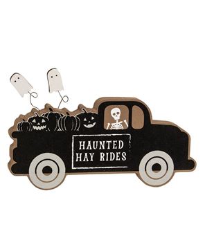 Picture of Haunted Hay Rides Wooden Chunky Truck Sitter