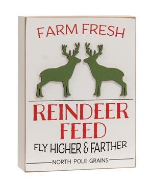 Picture of Farm Fresh Reindeer Feed Box Sign