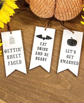 Picture of Eat Drink and Be Scary Tag Ornaments, 3/Set