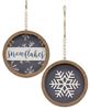 Picture of Beaded Round Snowflakes Hanger, 2 Asstd.