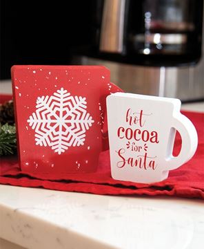 Picture of Hot Cocoa For Santa Chunky Cup Sitters, 2/Set